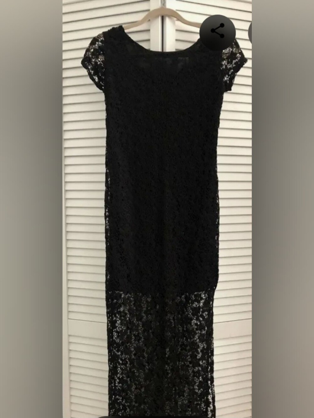 Xhilaration Black Lace Boho Hippie Dress Size S